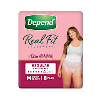 Depend Real Fit For Women Underwear, Heavy Absorbency, Medium