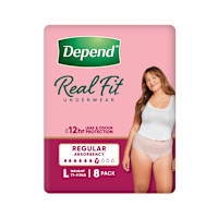 Depend Real Fit For Women Underwear, Heavy Absorbency, Large