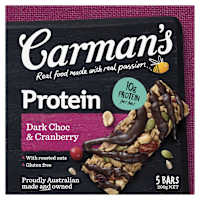 Carman's Gourmet Protein Bars Dark Choc & Cranberry