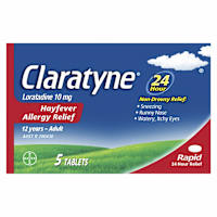 Claratyne Loratadine 10 mg Hayfever Allergy Relief Tablets
