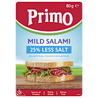Primo25 % Less Salt Mild Salami