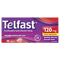Telfast Allergy Medication 120Mg Tablets 