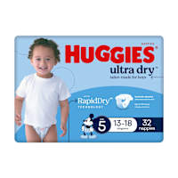 Huggies Ultra Dry Nappies Boys Size 5 (13-18kg)