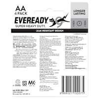 Eveready Super Heavy Duty AA Batteries