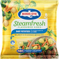 Birds Eye Steam Fresh Baby Potatoes With Broccoli Carrots Peas & Herbs