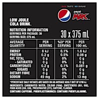 Pepsi Max No Sugar Soda Cans