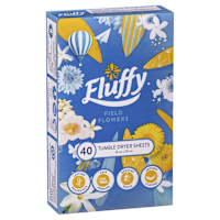 Fluffy Tumble Dryer Sheets Field Flowers Long Lasting Fragrance