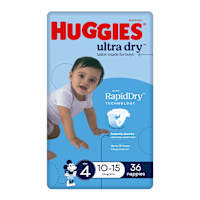 Huggies Ultra Dry Nappies Boys Size 4 (10-15kg)
