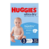 Huggies Ultra Dry Nappies Boys Size 3 (6-11kg)