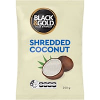 Black & Gold Shredded Coconut