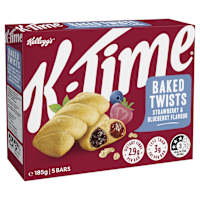 Kellogg's K-Time Baked Twists Strawberry & Blueberry Flavour