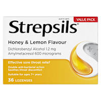 Strepsils Double Antibacterial Soothing Throat Lozenge Honey And Lemon