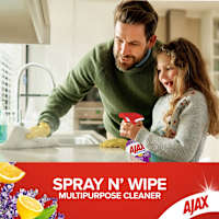 Ajax Spray n' Wipe MultiPurpose Antibacterial Disinfectant Household Cleaner Lavender & Citrus Refill Value Pack