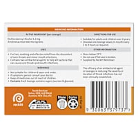 Strepsils Double Antibacterial Soothing Sore Throat Lozenges Orange