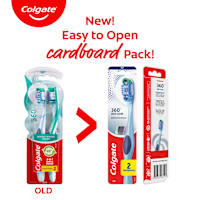 Colgate 360 Degrees Whole Mouth Clean Compact Head Toothbrush Soft