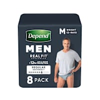 Depend Real Fit For Men's Underwear Medium