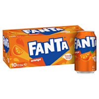 Fanta Orange Soft Drink Multipack Cans