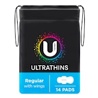 U By Kotex Ultrathin Pads Regular With Wings