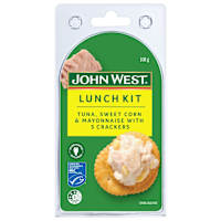 John West Lunch Kit With Crackers Tuna With Sweetcorn In Mayonnaise