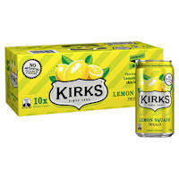 Kirks Lemon Squash Multipack Cans Soft Drink 
