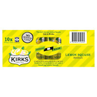 Kirks Lemon Squash Multipack Cans Soft Drink 