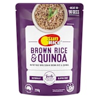 SunRice Steamed Rice Gluten Free Brown Rice & Quinoa