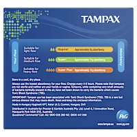 Tampax Super Medium flow tampons with applicator