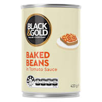 Black & Gold Baked Beans in Tomato Sauce