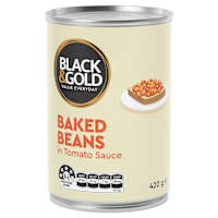 Black & Gold Baked Beans in Tomato Sauce