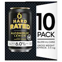 Hard Rated Alcoholic Lemon 6% Can 330mL 