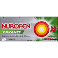 Nurofen Zavance Fast Pain Relief Caplets 256mg Ibuprofen