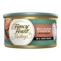 Fancy Feast Adult Medleys Wild Salmon Florentine With Garden Greens In A Delicate Sauce Wet Cat Food