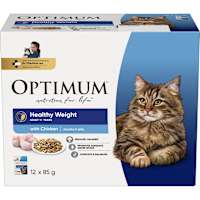 Optimum Healthy Weight Wet Cat Food with Chicken Chunks In Jelly