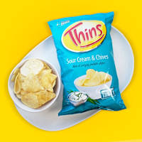 Thins Potato Chips Sour Cream & Chives