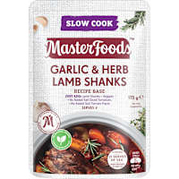 MasterFoods Garlic & Herb Lamb Shanks Slow Cook Recipe Base