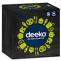 Deeko 2 Ply White Dinner Napkins