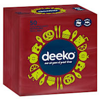 Deeko 2 Ply White Dinner Napkins