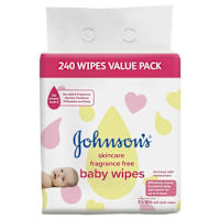 Johnson's Baby Wipes Skincare Fragrance Free