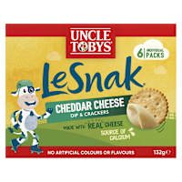 Uncle Tobys Le Snak Cheddar Cheese Dip & Crackers