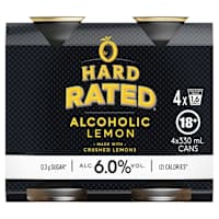 Hard Rated Alcoholic Lemon 6% Can 330mL 