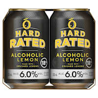 Hard Rated Alcoholic Lemon 6% Can 330mL 