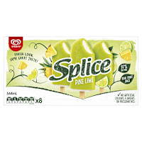 Streets Splice Fruit Ice Confection Refreshment Pine Lime No Artificial Colours, Flavours or Preservatives