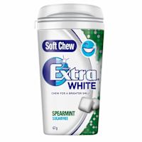 Extra Soft Chew White Spearmint Chewing Gum Sugar Free Bottle