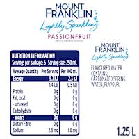 Mount Franklin Lightly Sparkling Water Passionfruit Bottle