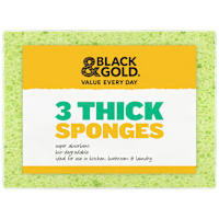 Black & Gold Thick Sponges