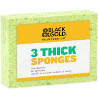 Black & Gold Thick Sponges