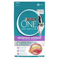 Purina One Adult Sensitive Systems Salmon & Tuna Dry Cat Food Bag