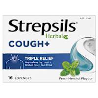 Strepsils Herbal Cough Lozenges Fresh Menthol