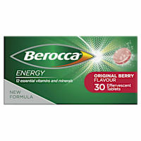Berocca Energy Vitamin B & C Original Berry Flavour Effervescent Tablets