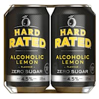 Hard Rated Zero Sugar Alcoholic Lemon Can 375mL 